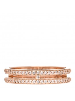 18K Rose Gold Diamond Ariane Wedding Band Ring 48 4.5