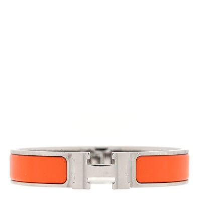 Enamel Narrow Clic Clac H Bracelet GM Orange