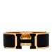 Enamel Wide Clic Clac H Bracelet GM Black