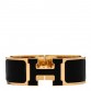 Enamel Wide Clic Clac H Bracelet GM Black