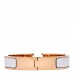 Enamel Narrow Clic Clac H Bracelet GM White