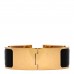 Enamel Wide Clic Clac H Bracelet GM Black