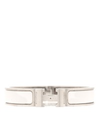 Enamel Narrow Clic Clac H Bracelet PM White