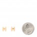 Gold Lacquered Mini Pop H Earrings Rose Dragee