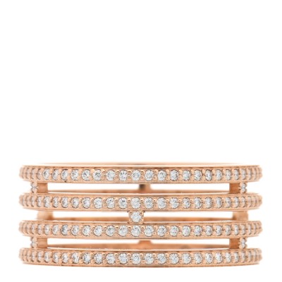 18K Rose Gold Diamond GM Ariane Wedding Band Ring 56 7.5