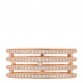 18K Rose Gold Diamond GM Ariane Wedding Band Ring 56 7.5