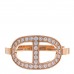 18K Rose Gold Diamond MM Chaine d'Ancre Contour Ring 51 5.75
