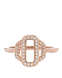 18K Rose Gold Diamond Attelage Ring 48 4.5