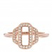 18K Rose Gold Diamond Attelage Ring 48 4.5