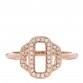 18K Rose Gold Diamond Attelage Ring 48 4.5