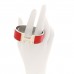 Enamel Wide Clic Clac H Bracelet PM White Rouge Vif