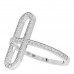 18K White Gold Diamond Ever Chaine d'Ancre Ring 53 6.25