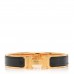Enamel Narrow Clic Clac H Bracelet GM Black