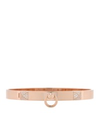 18K Rose Gold Diamond PM Collier De Chien Bracelet SH