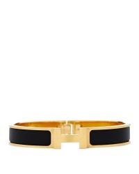 Matte Enamel Narrow Clic Clac HH Bracelet T6 Black