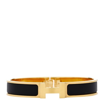 Matte Enamel Narrow Clic Clac HH Bracelet T6 Black