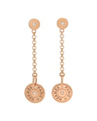 18K Rose Gold Diamond Gambade Clou de Selle Earrings