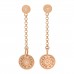 18K Rose Gold Diamond Gambade Clou de Selle Earrings
