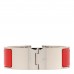Enamel Wide Clic Clac H Bracelet PM White Rouge Vif