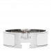 Enamel Wide Clic Clac H Bracelet GM White