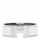 Enamel Wide Clic Clac H Bracelet GM White