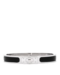 Enamel Mini Clic Kelly Bracelet PM Black