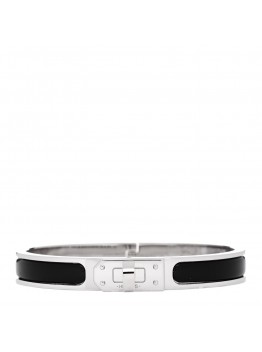Enamel Mini Clic Kelly Bracelet PM Black