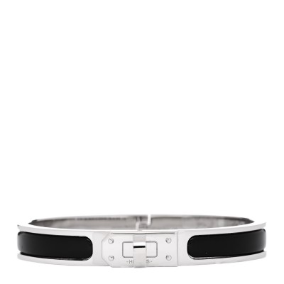 Enamel Mini Clic Kelly Bracelet PM Black