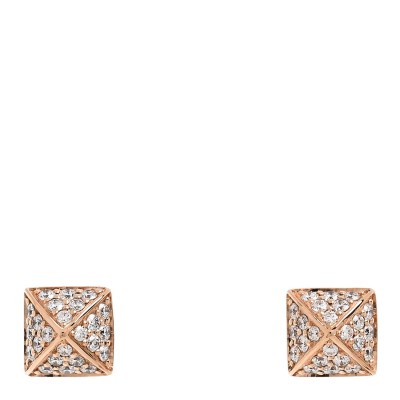 18K Rose Gold Diamond Clou d'H Stud Earrings