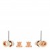 Rose Gold Lacquered Mini Pop H Earrings Vert Fizz