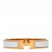 Enamel Narrow Clic Clac H Bracelet GM White