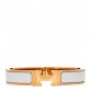 Enamel Narrow Clic Clac H Bracelet GM White