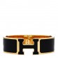 Enamel Wide Clic Clac H Bracelet GM Black