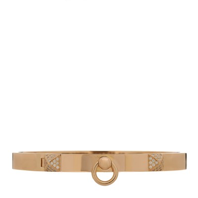 18K Rose Gold Diamond PM Collier De Chien Bracelet ST