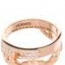 18K Rose Gold Kelly Diamond Double Tour Chaine d'Ancre Pave Ring 53 6.25