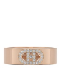 18K Rose Gold Diamond PM H D'Ancre Ring 50 5.25