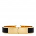 Enamel Narrow Clic Clac H Bracelet PM Black