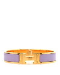 Enamel Narrow Clic Clac H Bracelet GM Parme