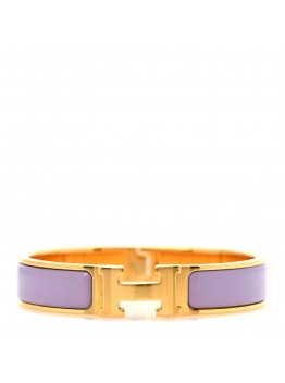Enamel Narrow Clic Clac H Bracelet GM Parme
