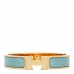 Enamel Narrow Clic Clac H Bracelet GM Vert Aqua