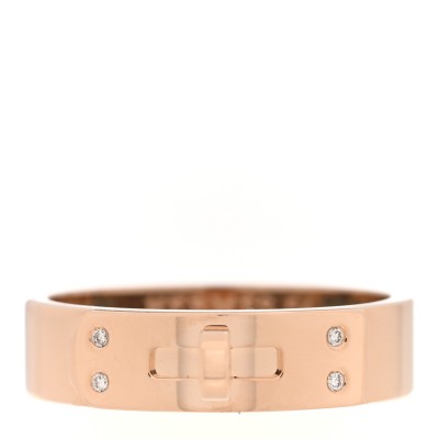 18K Rose Gold Diamond PM Kelly Ring 54 7
