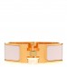 Enamel Wide Clic Clac H Bracelet GM White