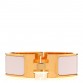 Enamel Wide Clic Clac H Bracelet GM White