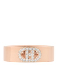 18K Rose Gold Diamond PM H D'Ancre Ring 51 5.75