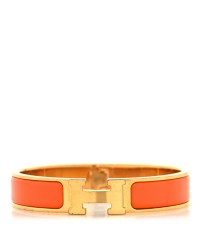 Enamel Narrow Clic Clac H Bracelet GM Orange