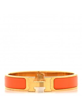Enamel Narrow Clic Clac H Bracelet GM Orange