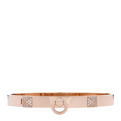 18K Rose Gold Diamond PM Collier De Chien Bracelet SH