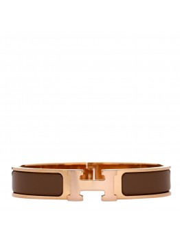 Enamel Narrow Clic Clac H Bracelet GM Chataigne
