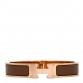 Enamel Narrow Clic Clac H Bracelet GM Chataigne