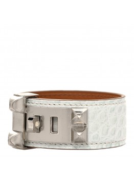 Matte Alligator Collier de Chien CDC 24 Bracelet T2 Bleu Brume